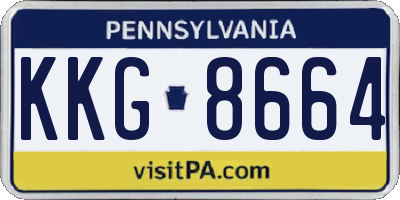 PA license plate KKG8664