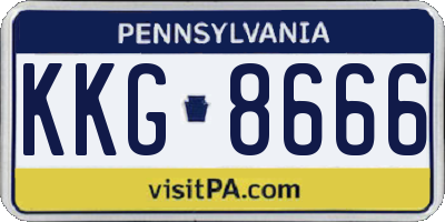 PA license plate KKG8666