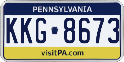 PA license plate KKG8673