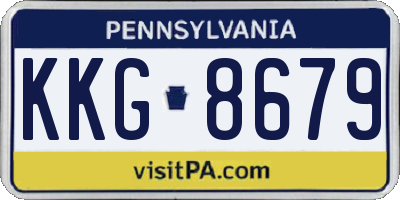 PA license plate KKG8679