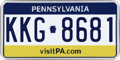 PA license plate KKG8681