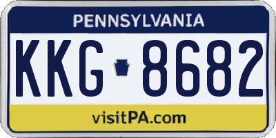 PA license plate KKG8682
