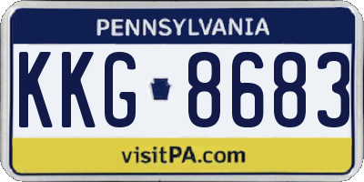 PA license plate KKG8683