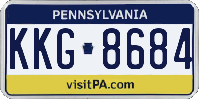 PA license plate KKG8684