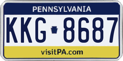 PA license plate KKG8687