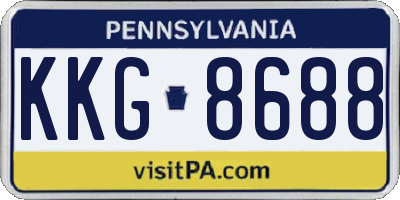 PA license plate KKG8688