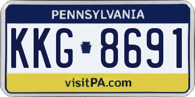 PA license plate KKG8691
