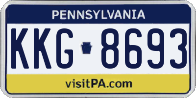 PA license plate KKG8693