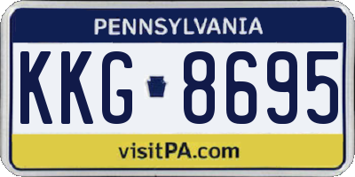 PA license plate KKG8695
