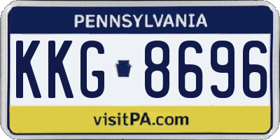 PA license plate KKG8696