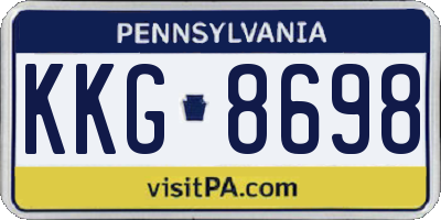 PA license plate KKG8698