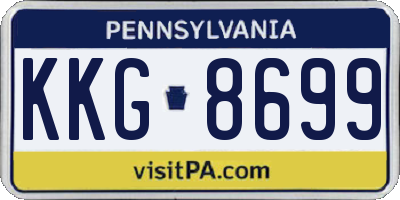 PA license plate KKG8699