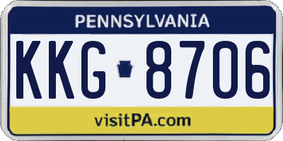PA license plate KKG8706