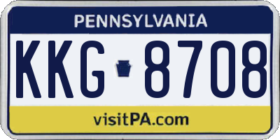 PA license plate KKG8708