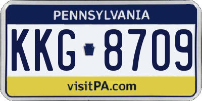 PA license plate KKG8709