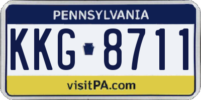 PA license plate KKG8711