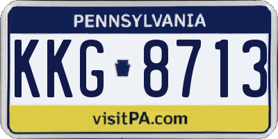 PA license plate KKG8713