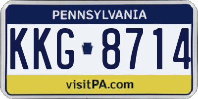 PA license plate KKG8714