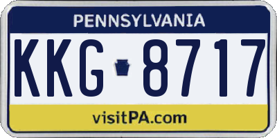 PA license plate KKG8717