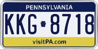 PA license plate KKG8718