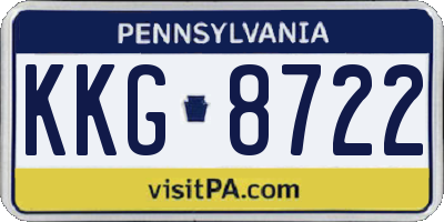 PA license plate KKG8722