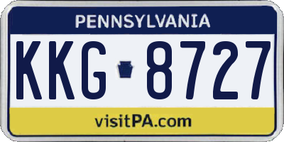 PA license plate KKG8727