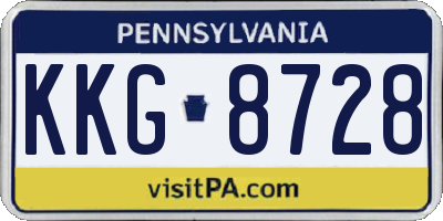 PA license plate KKG8728