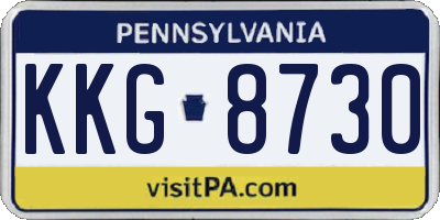 PA license plate KKG8730