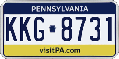 PA license plate KKG8731