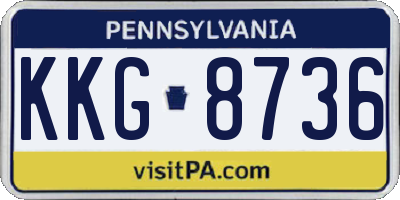 PA license plate KKG8736