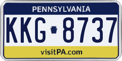 PA license plate KKG8737