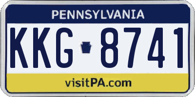 PA license plate KKG8741