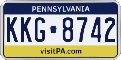 PA license plate KKG8742