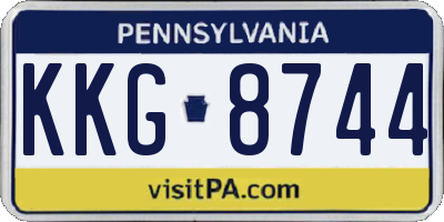 PA license plate KKG8744