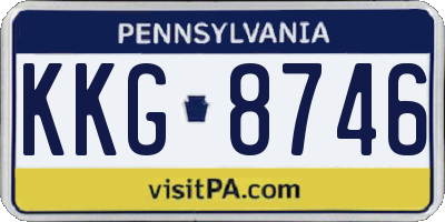 PA license plate KKG8746