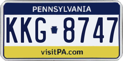 PA license plate KKG8747