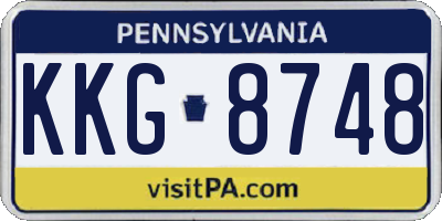 PA license plate KKG8748