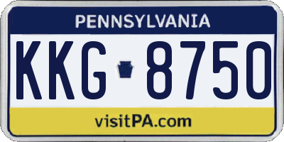 PA license plate KKG8750