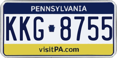 PA license plate KKG8755
