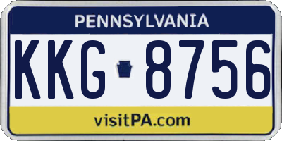 PA license plate KKG8756