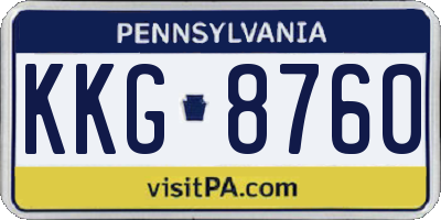 PA license plate KKG8760