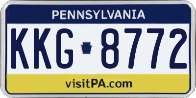 PA license plate KKG8772