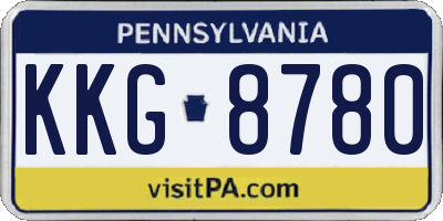 PA license plate KKG8780