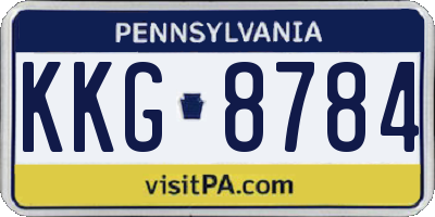 PA license plate KKG8784