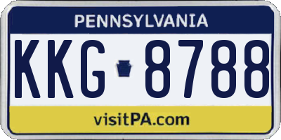 PA license plate KKG8788