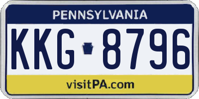 PA license plate KKG8796