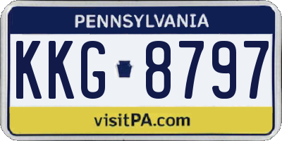 PA license plate KKG8797