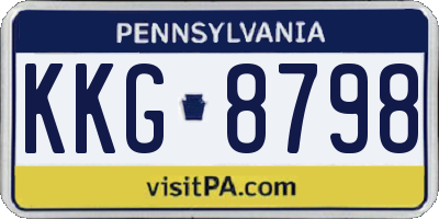 PA license plate KKG8798