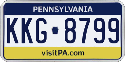 PA license plate KKG8799