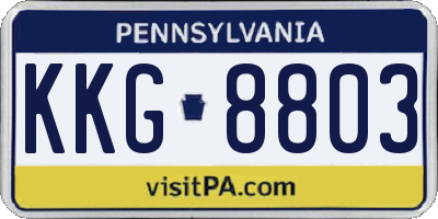 PA license plate KKG8803